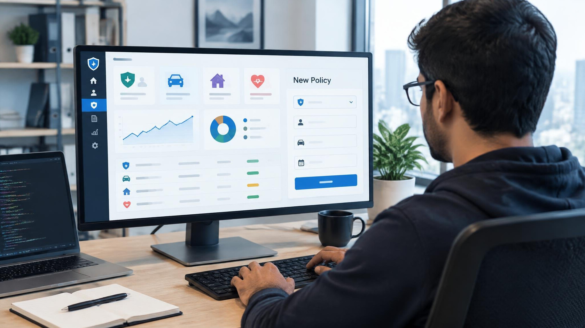insurance software dashboard
